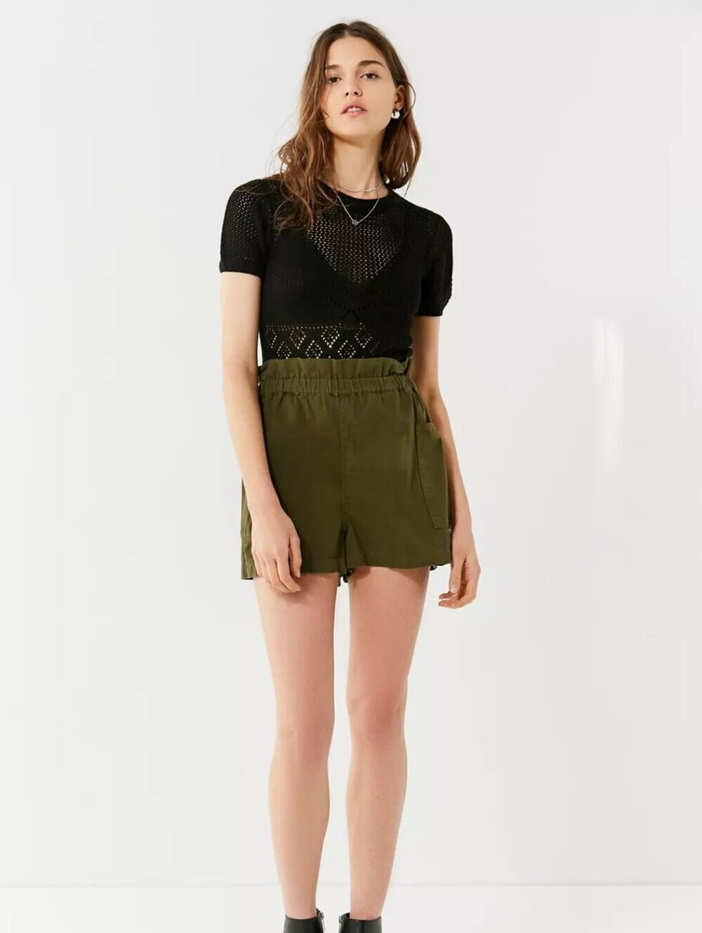 UO Utility Paperbag Short, Color Green Size S/P